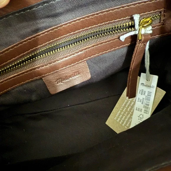 NWT The Basketweave Mini Crossbody Tote in Leather and Suede - Picture 5 of 6